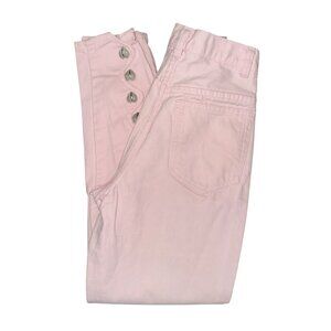 Vintage Jordache Skinny Tapered Leg Juniors Jeans 7 8 27 Pink Heart Buttons